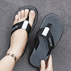 Men's Letter Print Thong Sandals Non Slip Flip flops