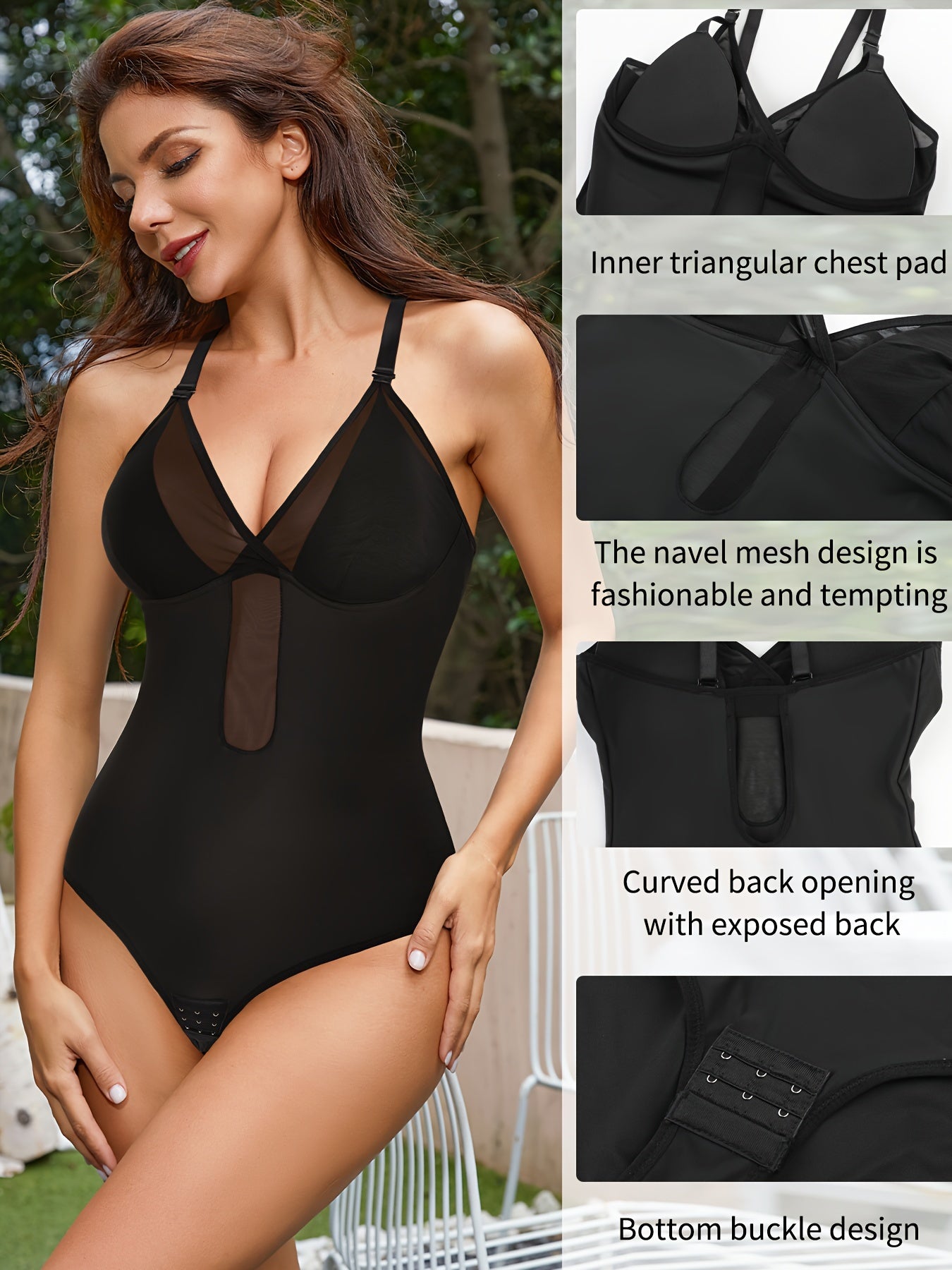 Sleeveless V-neck Yoga Bodysuit Women's Jumpsuit