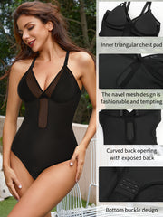 Sleeveless V-neck Yoga Bodysuit Women's Jumpsuit