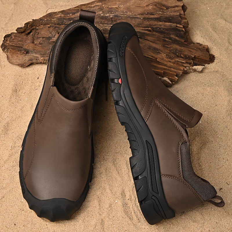 Men's Slip On Hiking Boots Non Slip Outdoor Trekking Shoes