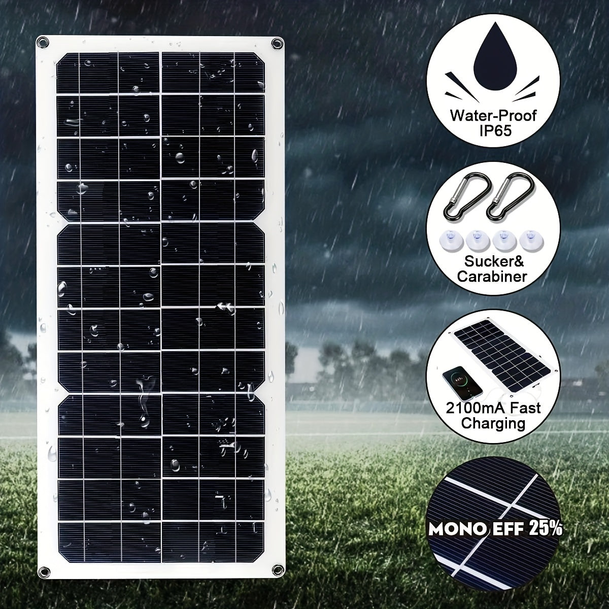 2pcs 30W 60W Solar Panel Kit for Car Yacht RV Boost