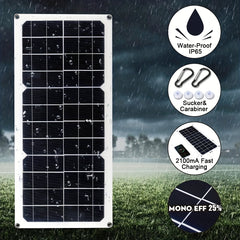 2pcs 30W 60W Solar Panel Kit for Car Yacht RV Boost