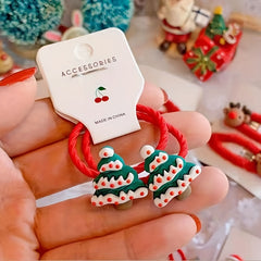 Christmas Rubber Band Santa Claus Elk Snowman Bell Christmas Tree Gift