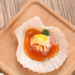 2pcs PVC Garlic Butter Steamed Mussels Realistic Decor