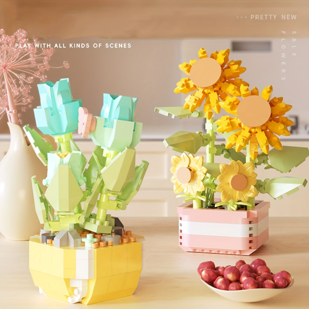 DIY Succulent Building Block Flowers Immortal Flowers Desktop Ornaments
