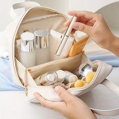 Large Capacity Portable PU Makeup Bag with Zipper