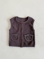 Toddler Knit Sweater Vest Sleeveless Cardigan Top
