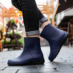 Men's Knee High Rain Boots Waterproof Non slip Outdoor Work Fishing Shoes