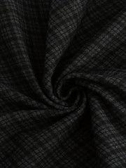Plaid Print Casual Open Front Long Sleeve Jacket
