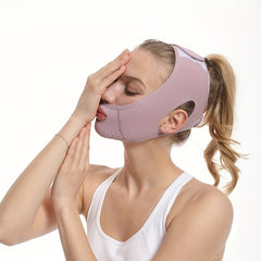 Purple Breathable V Face Mask Face Lifting Firming Strap Portable