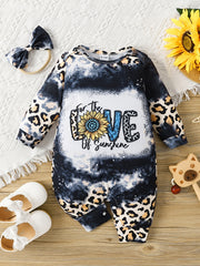 Baby Girl Cartoon Print Long Sleeve Bodysuit