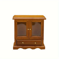 12 Food And Play Dollhouse Furniture Cabinet Double Door Bookcase