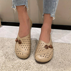 Women's Hollow Out Flat Slip-On Soft Sole Shoes