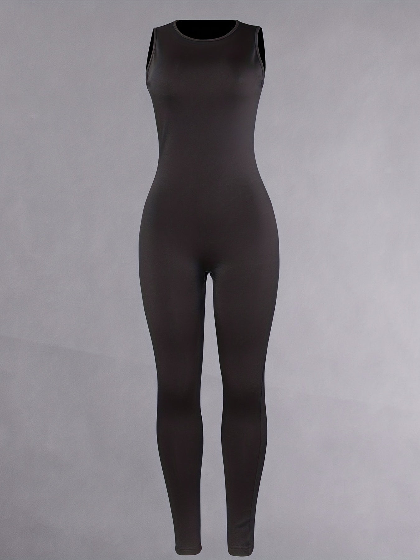 Sleeveless Skinny Jumpsuit Solid Sexy Casual Women's Clothing