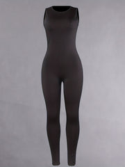 Sleeveless Skinny Jumpsuit Solid Sexy Casual Women's Clothing