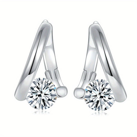 Moissanite Stud Earrings S925 Sterling Silver