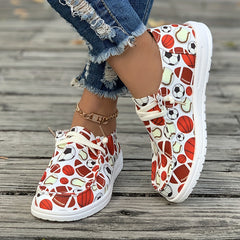 Women's Football Basketball Rugby Pattern Skate Shoes