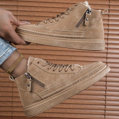 Women's Non Slip Warm Hiking Shoes Zipper Camping Shoes