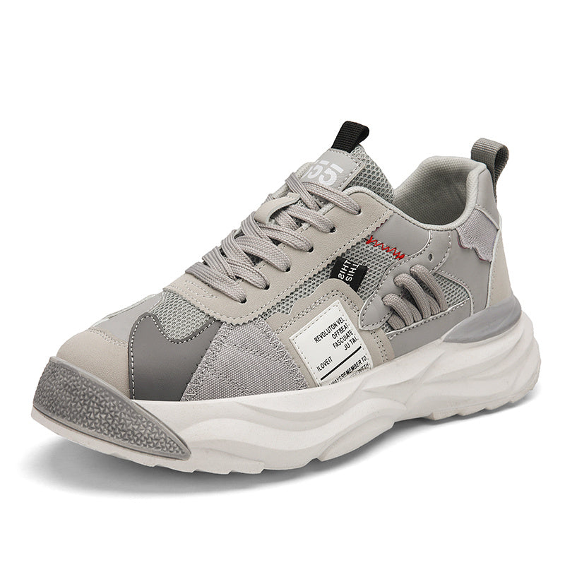 Men's Patchwork Lace up Sneakers Athletic Shoes