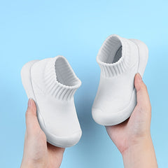 Unisex Children's Solid Woven Knit Sock Shoes