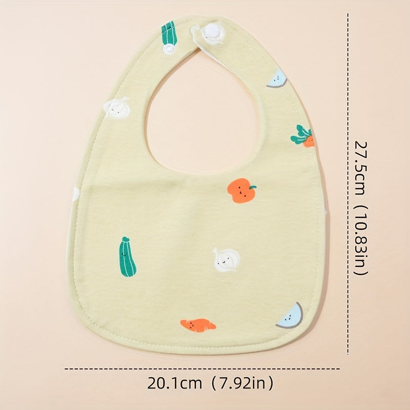 2pcs Baby Bibs Waterproof Drooling Towels U-shaped Design