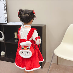 Chinese Year Shoulder Bag Kids Boys Girls Kindergarten Toddler Messenger Bag