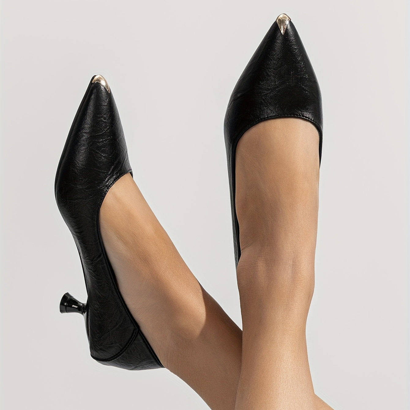 Women's Steel Toe Pumps Pointed Toe Slip On Heels