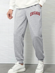 Men's Chicago Sports Pants Casual Drawstring Joggers Comfortable Trousers