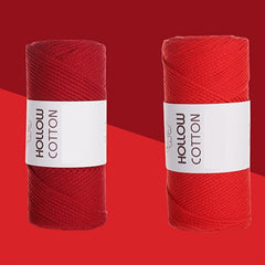Red Series Solid Hollow Cotton Yarn Polyester Yarn For Crocheting 150g