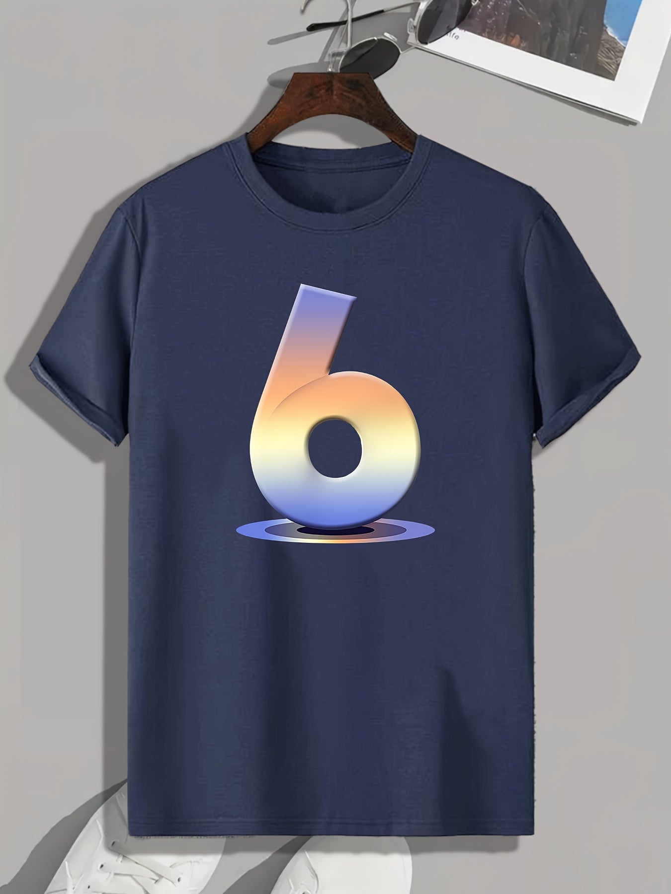 Number 6 Men's Graphic T Shirt for Summer