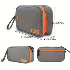 Portable Electronic Accessories Travel Case Zipper Organizer Bag
