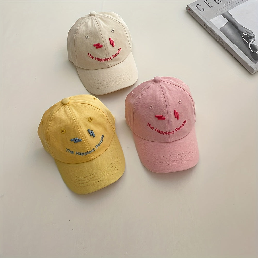 Kids Sunshade Baseball Cap with Embroidery for Outdoor Activity