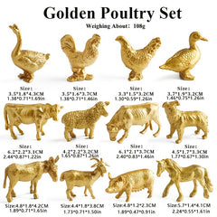 12pcs Mini Wildlife Animal Figures Set PVC Jungle Safari Playset