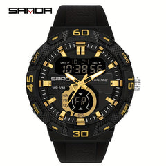 SANDA Boy's Dual Display LED Digital Watch Waterproof