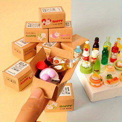 Mini Express Box Mini Food and Beverage Set Kitchen Toys 1 12 Doll