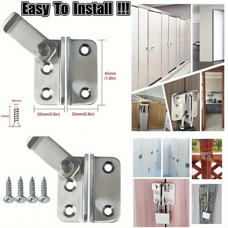 Sliding Door Lock Safety Barn Cabinet Pet Cage Garden Bathroom Garage Window