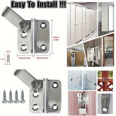 Sliding Door Lock Safety Barn Cabinet Pet Cage Garden Bathroom Garage Window