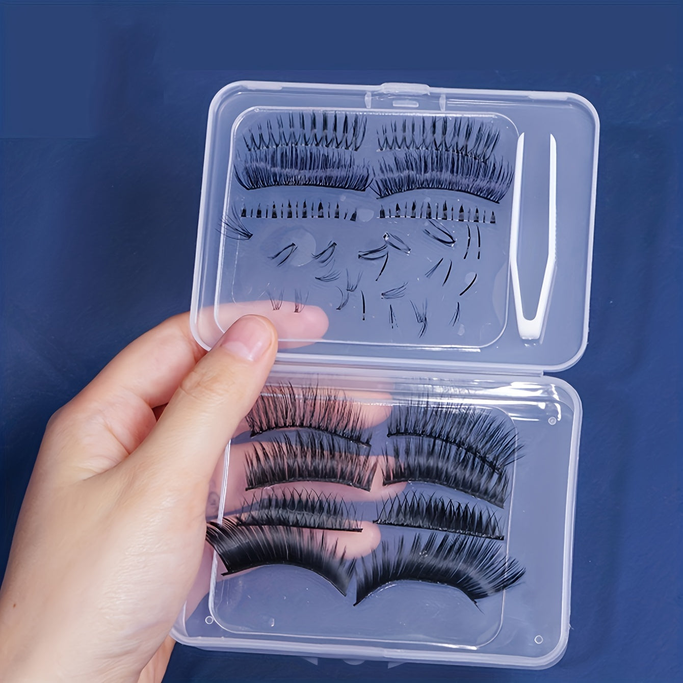 Portable Eye Lash Storage Box with Glue Sticker