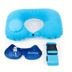 3pc Set Travel Accessory: Luggage Strap, Eye Mask, U-shaped Pillow