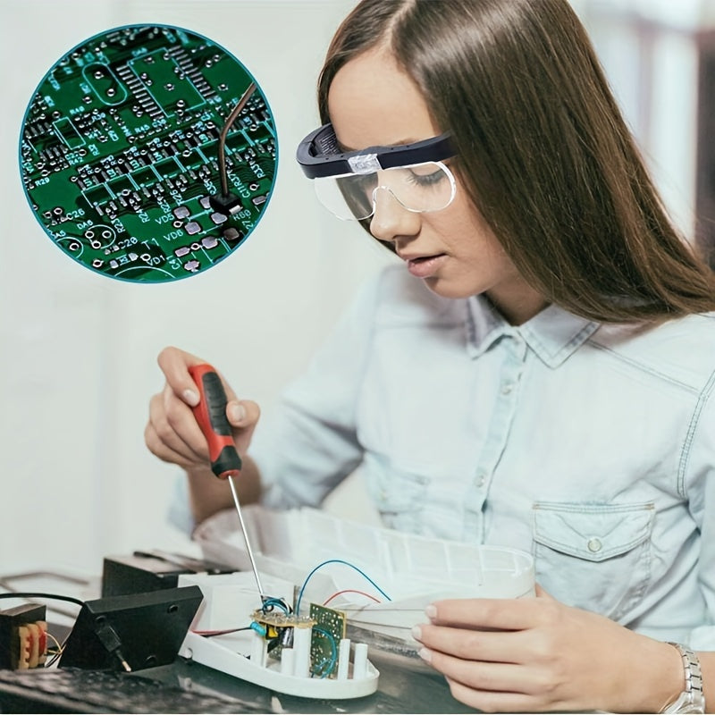 Rechargeable LED Head Magnifying Glass 4 Lens 1.5X 2.5X 3.5X