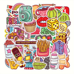 50pcs Water Bottle Stickers Waterproof Laptop Skateboard Computer Stickers