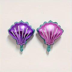 5pcs Shell Shape Aluminum Film Balloon Birthday Party Decoration