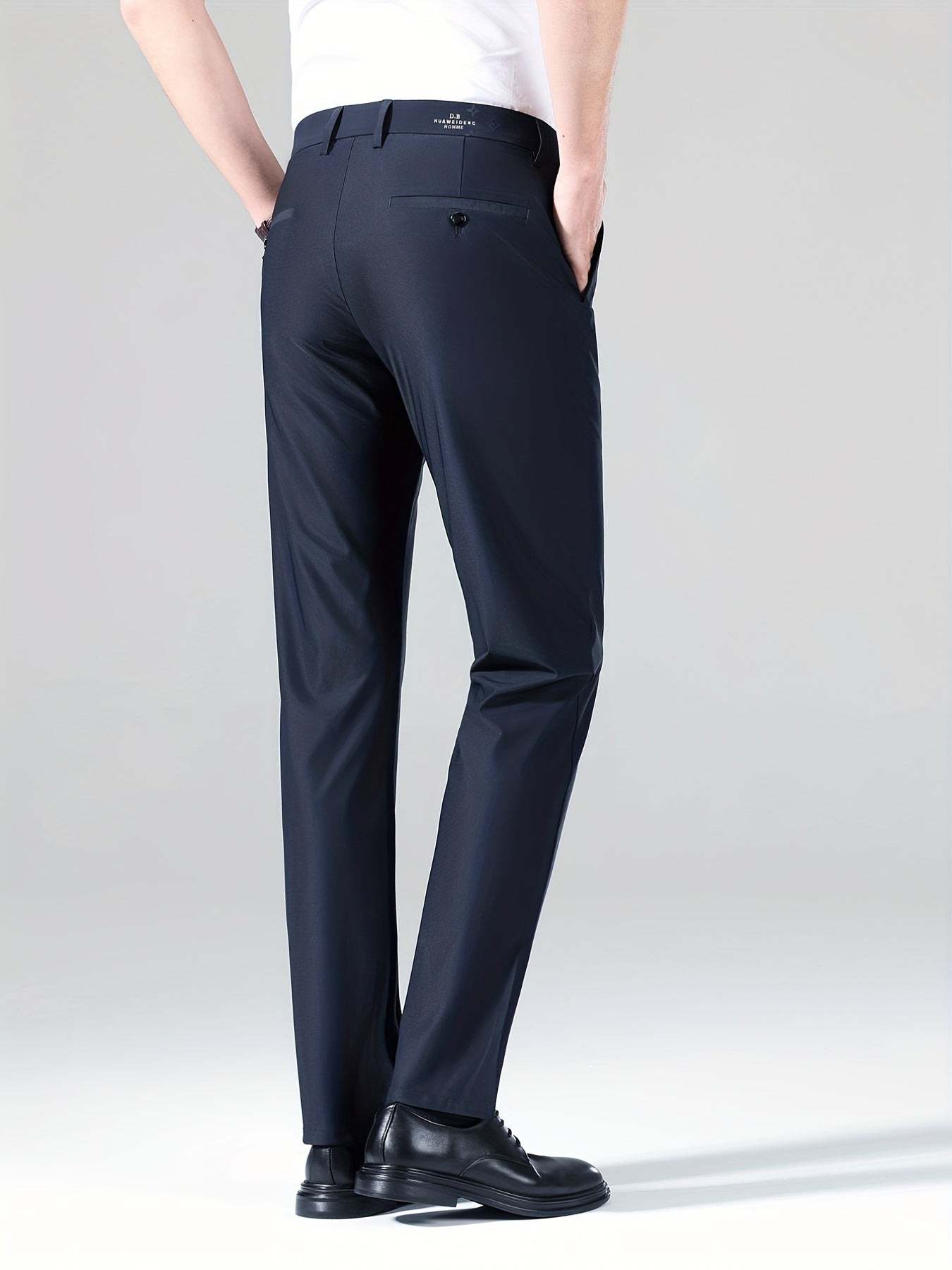 Men's Solid High Stretch Dress Pants - Spring/Summer Business