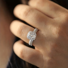 Zircon Inlaid Decorative Wedding Bridal Ring