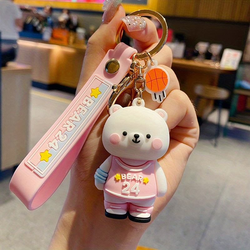 Doll Jersey Bear No 24 Keychain For Girls