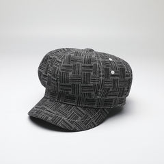 Winter Plaid Octagonal Hats Fall Painter Cap Newsboy Cap for Women and Men