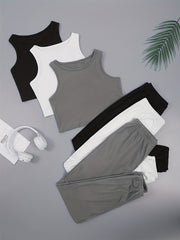 3 Piece Lounge Set Tank Top & Pants Women's Loungewear