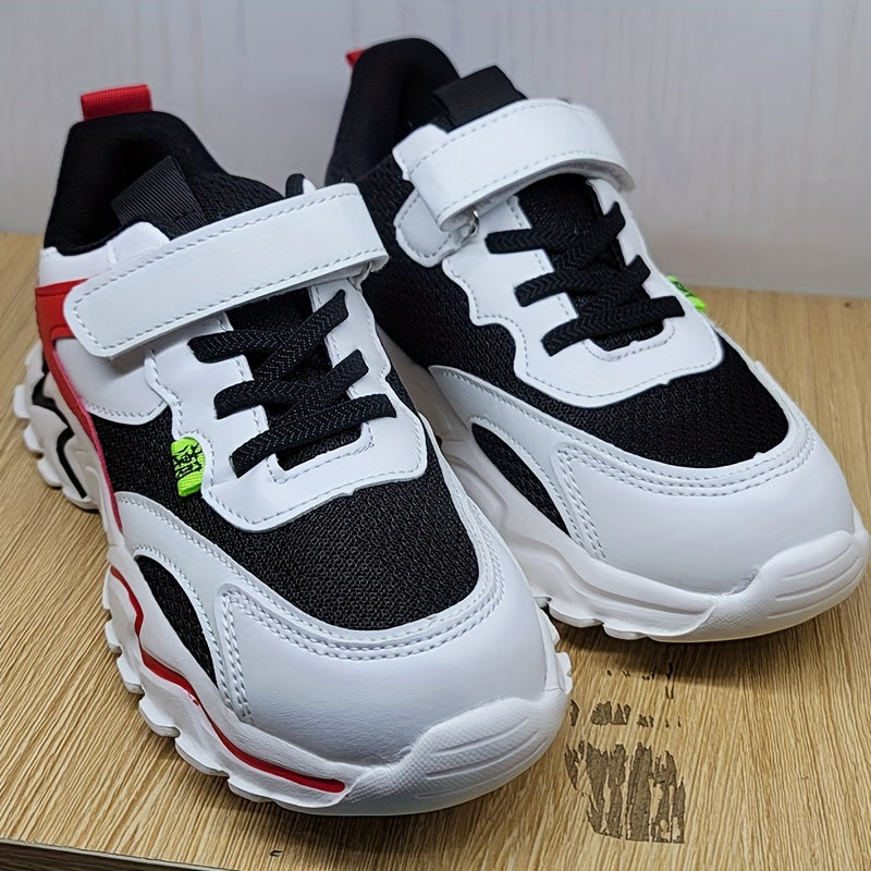 Girls Mesh Sneakers Hook and Loop Fastener Lightweight Anti Slip Shoes
