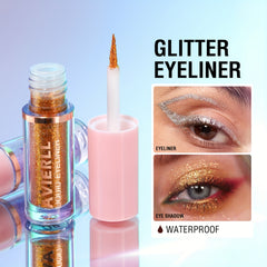 8 Colors Glitter Eyeliner Set Waterproof Easy to Apply