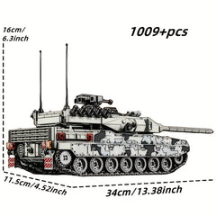 Rotating Track Tank Building Block Set Adult DIY Vehicle Model Collection